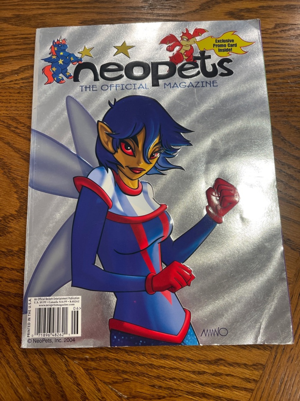Neopets Official Magazine Art Print - Blue & Red Character